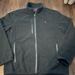 Polo Ralph Lauren Performance Jacket Mens Size Large Black Full Zip Fleece